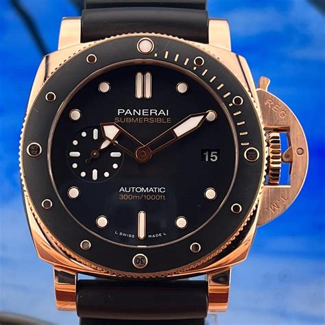 panerai due rose gold|42mm submersible goldtech pam.